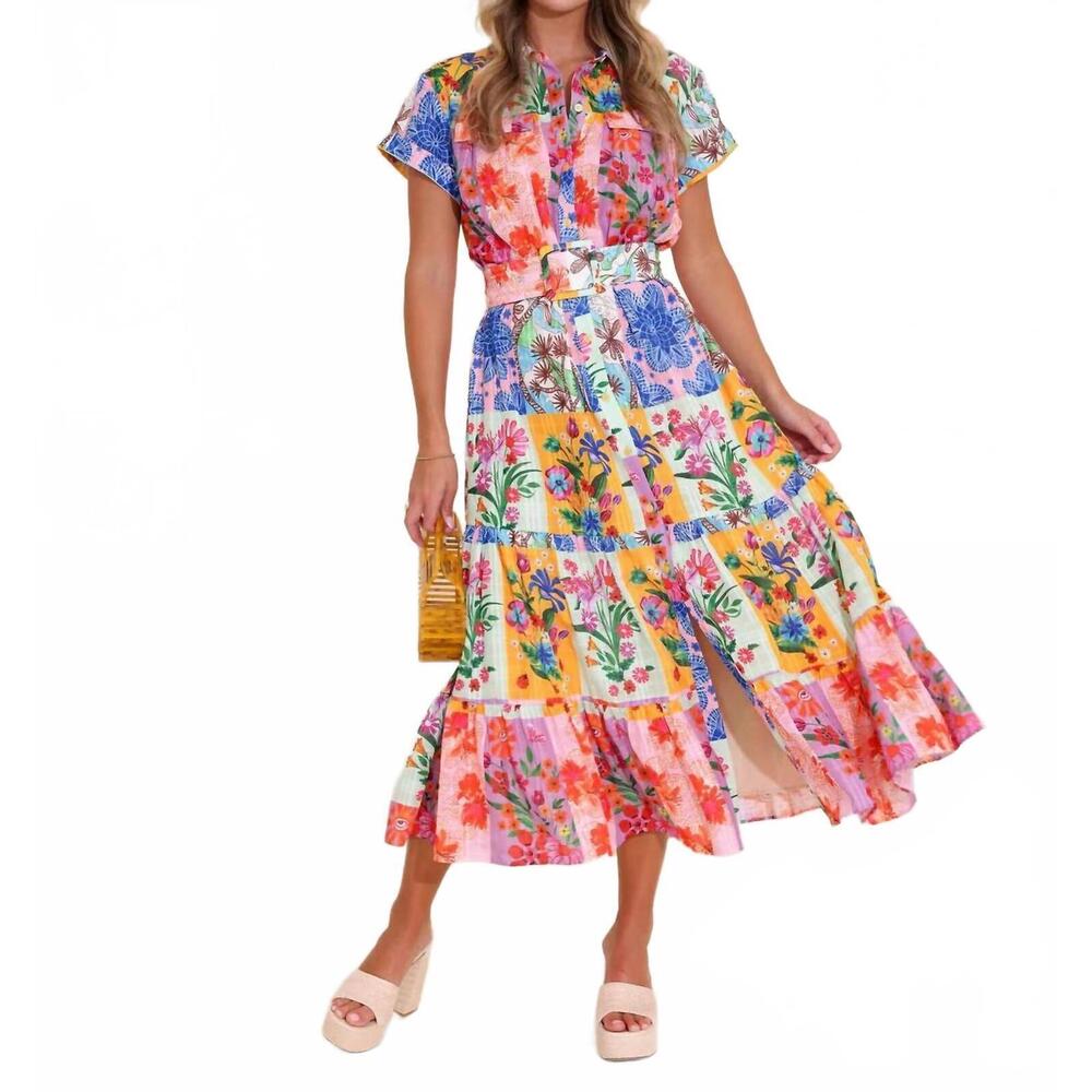 NEW ALDEN ADAIR rachel midi dress in floral sketch - Picture 3 of 4